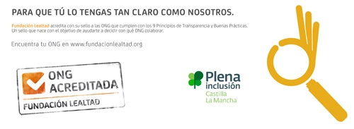 Ir a Plena inclusión Castilla la Mancha  obtiene el Sello ONG Acreditada de la Fundación Lealtad