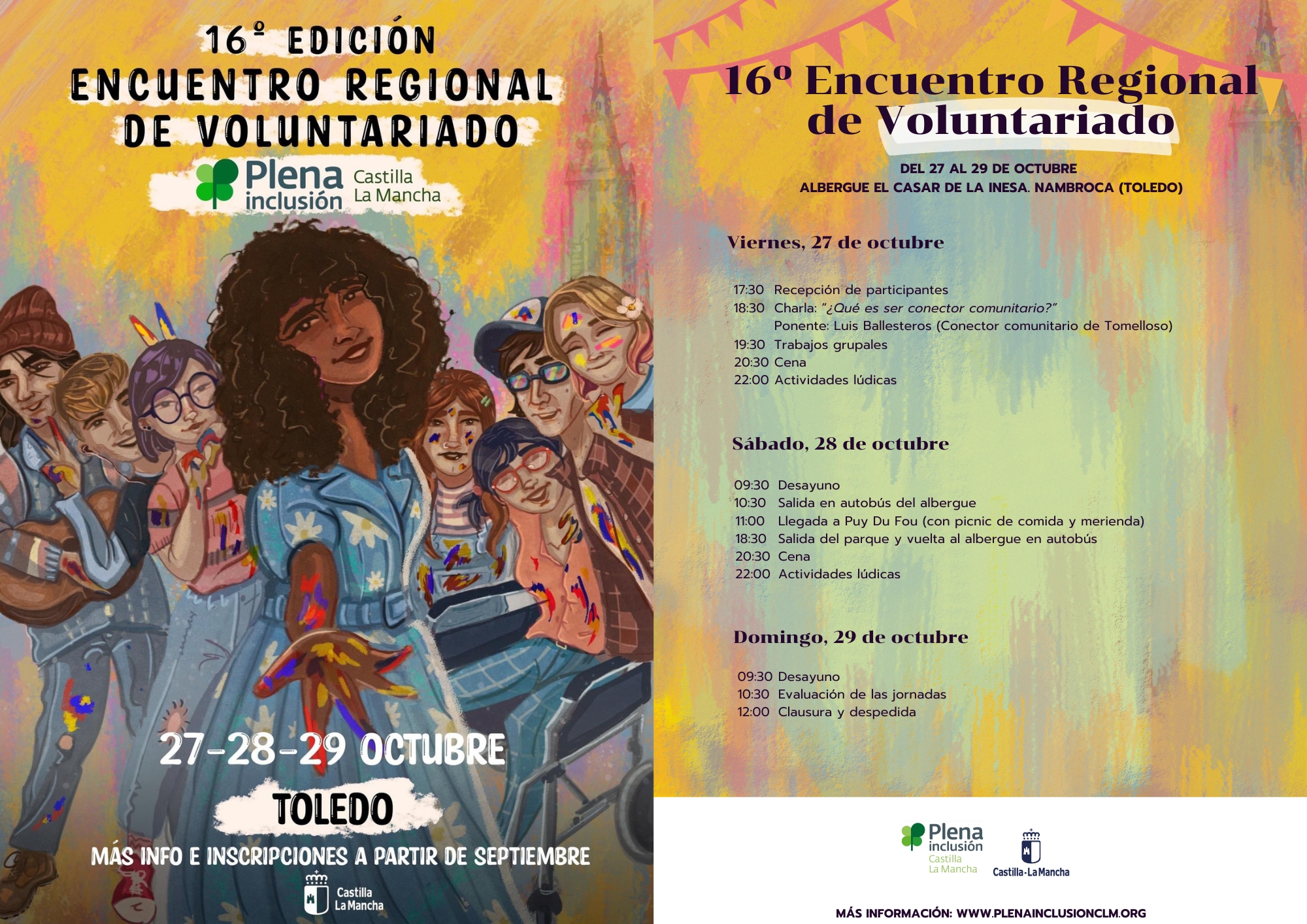 Ir a El 16º Encuentro Regional de Voluntariado de Plena inclusión Castilla-La Mancha tendrá lugar del 27 al 29 de octubre